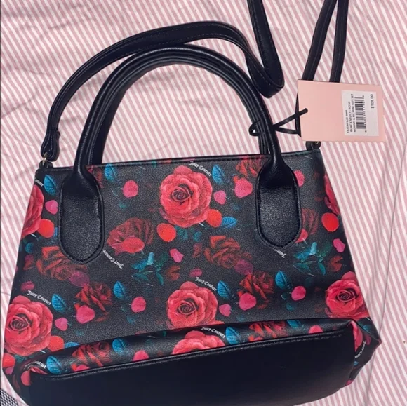Juicy Couture Black Floral Tote - Picture 5 of 6